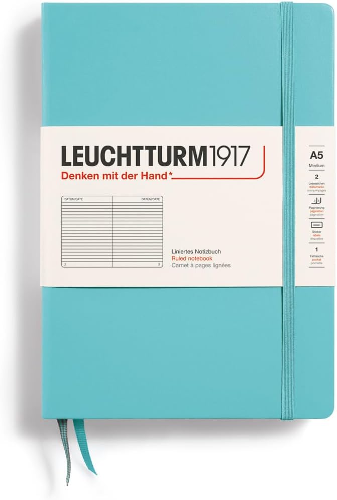 Leuchtturm1917 120 g cuaderno azul con tapa dura